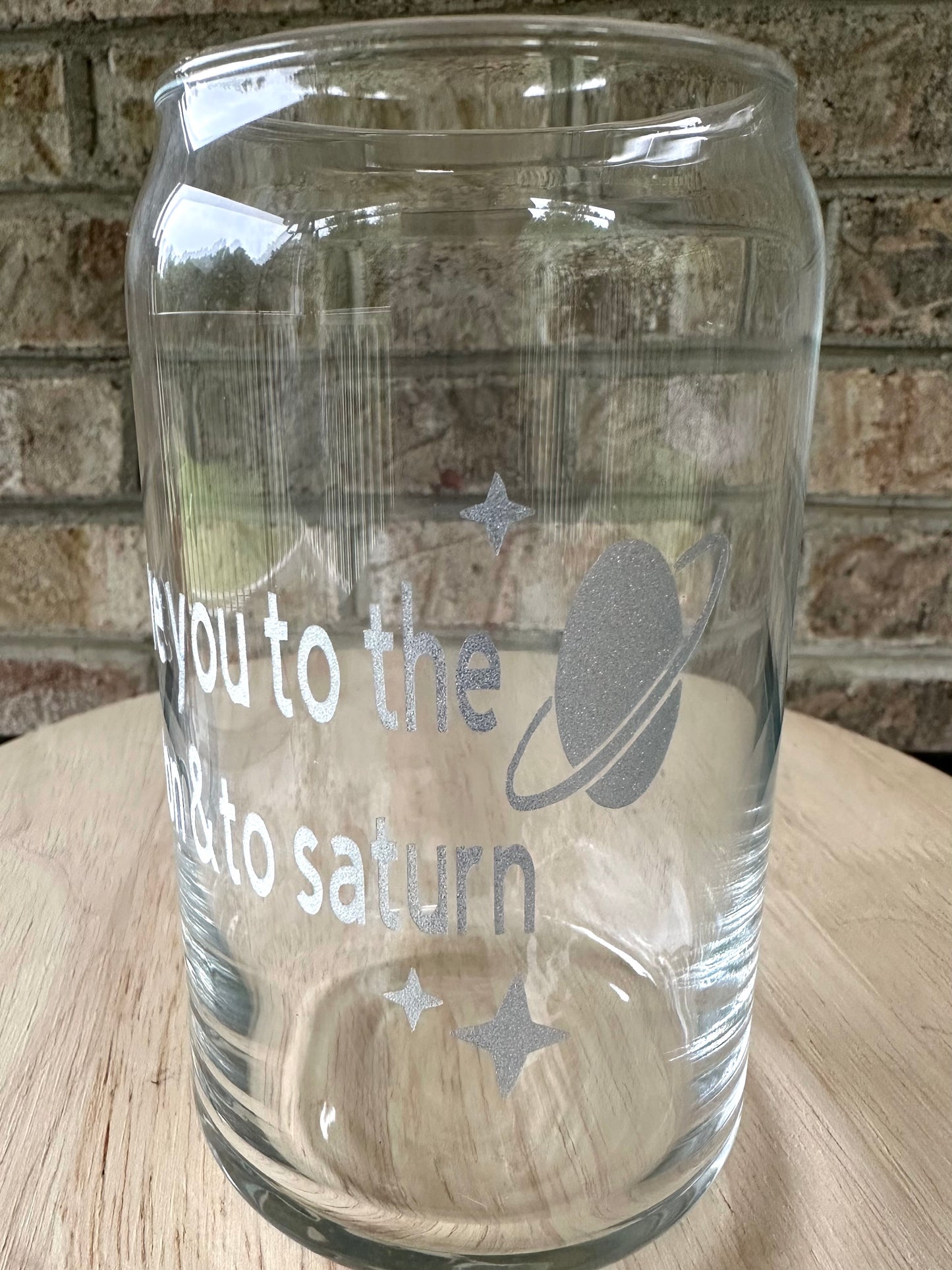 Love you to the moon & to Saturn-Silver Glitter