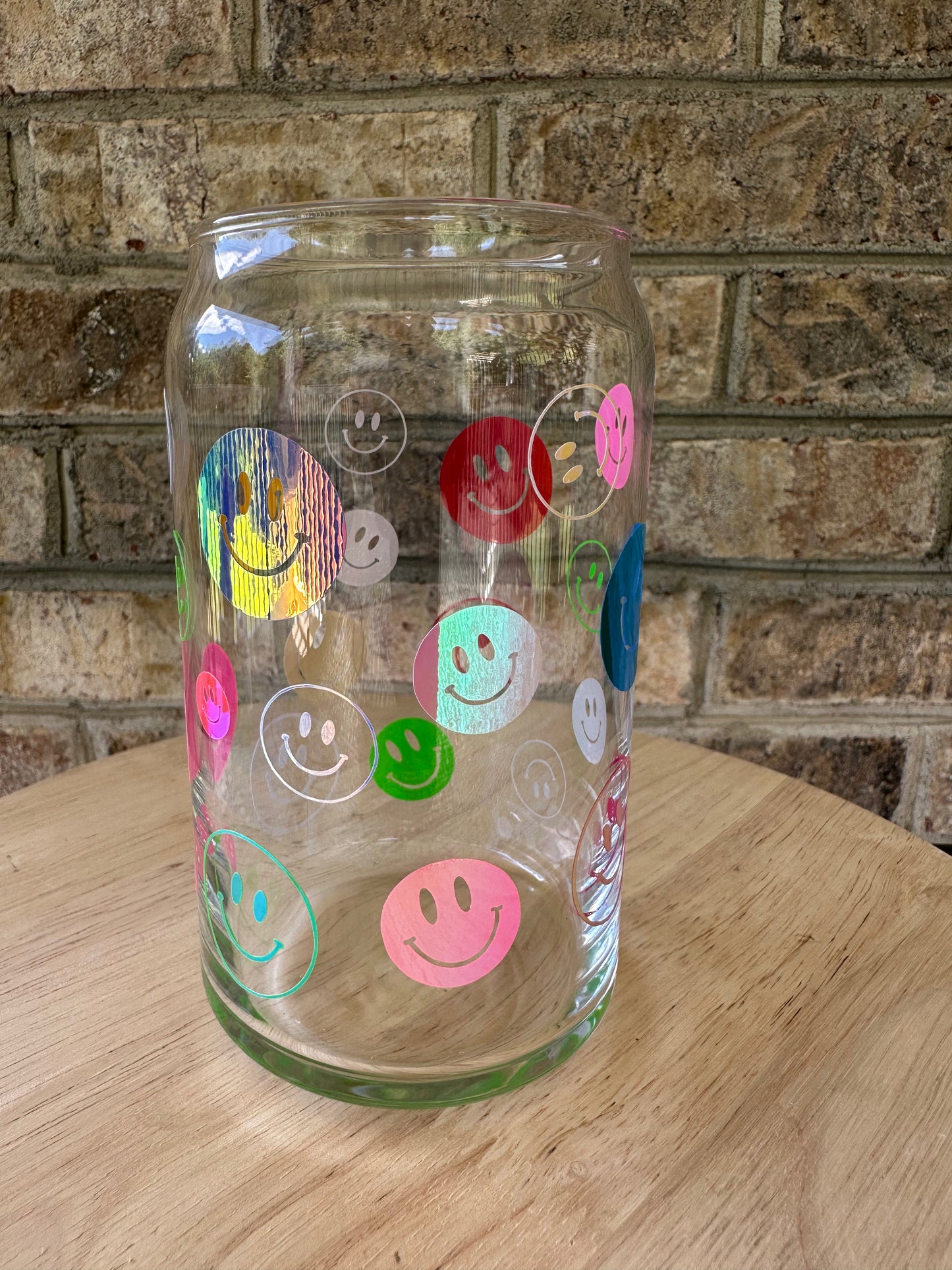 Smiley- Rainbow Holographic