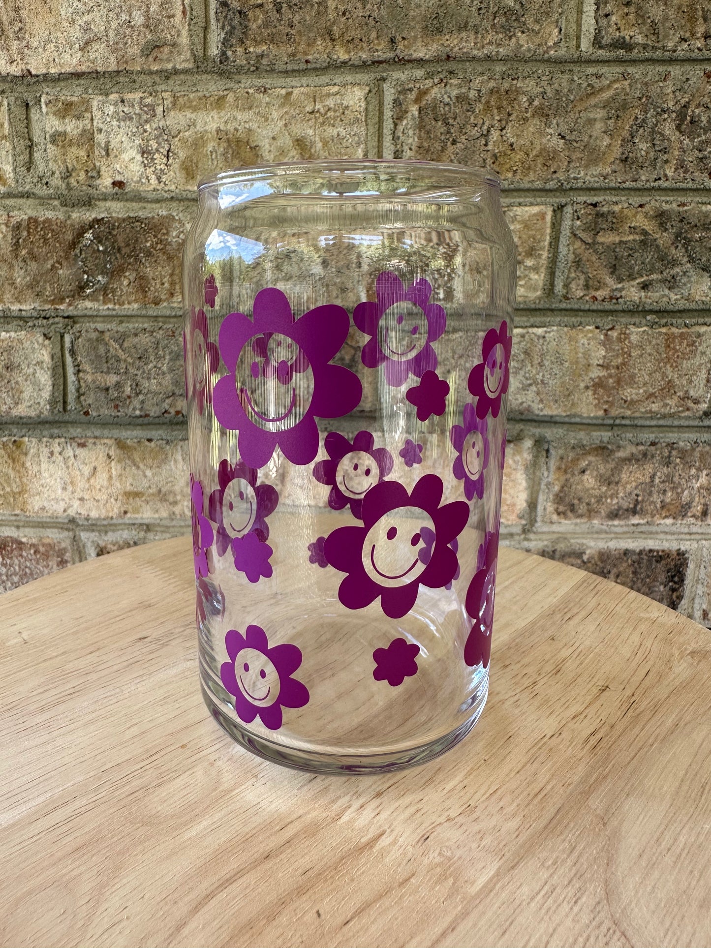 Smiley Flower- Purple