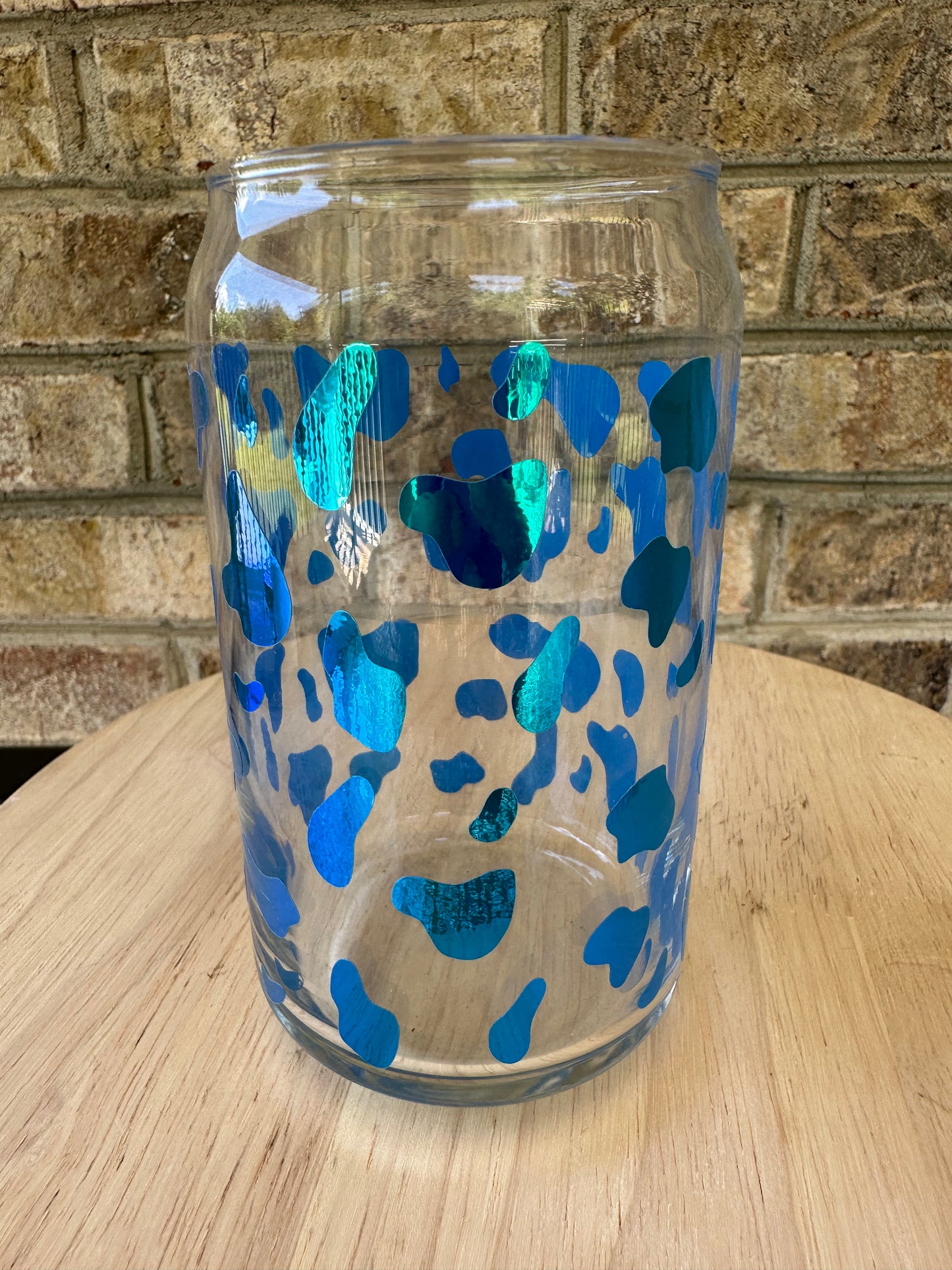 Cow Print- Blue Holographic