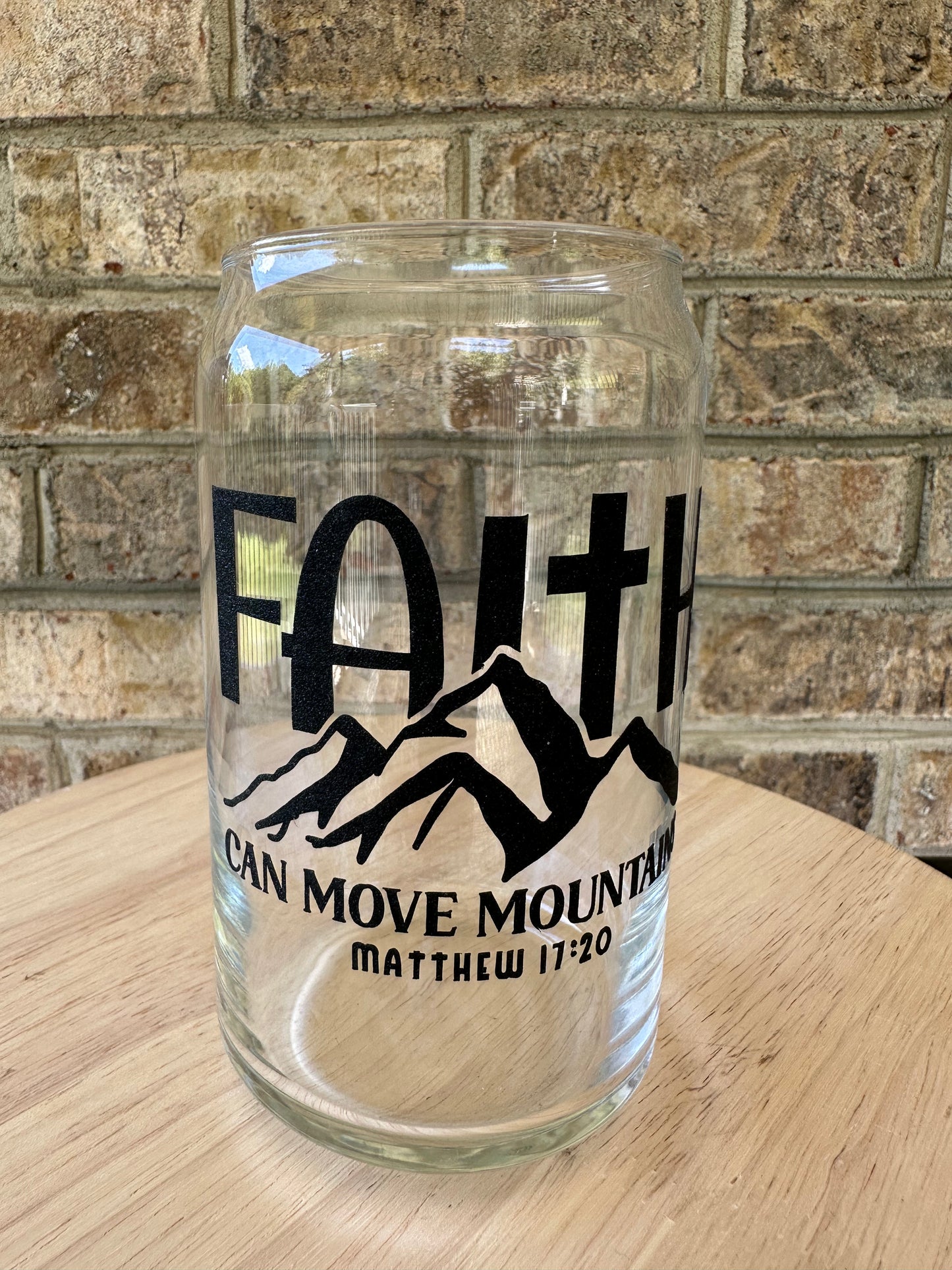 Faith Can Move Mountains- Black Glitter