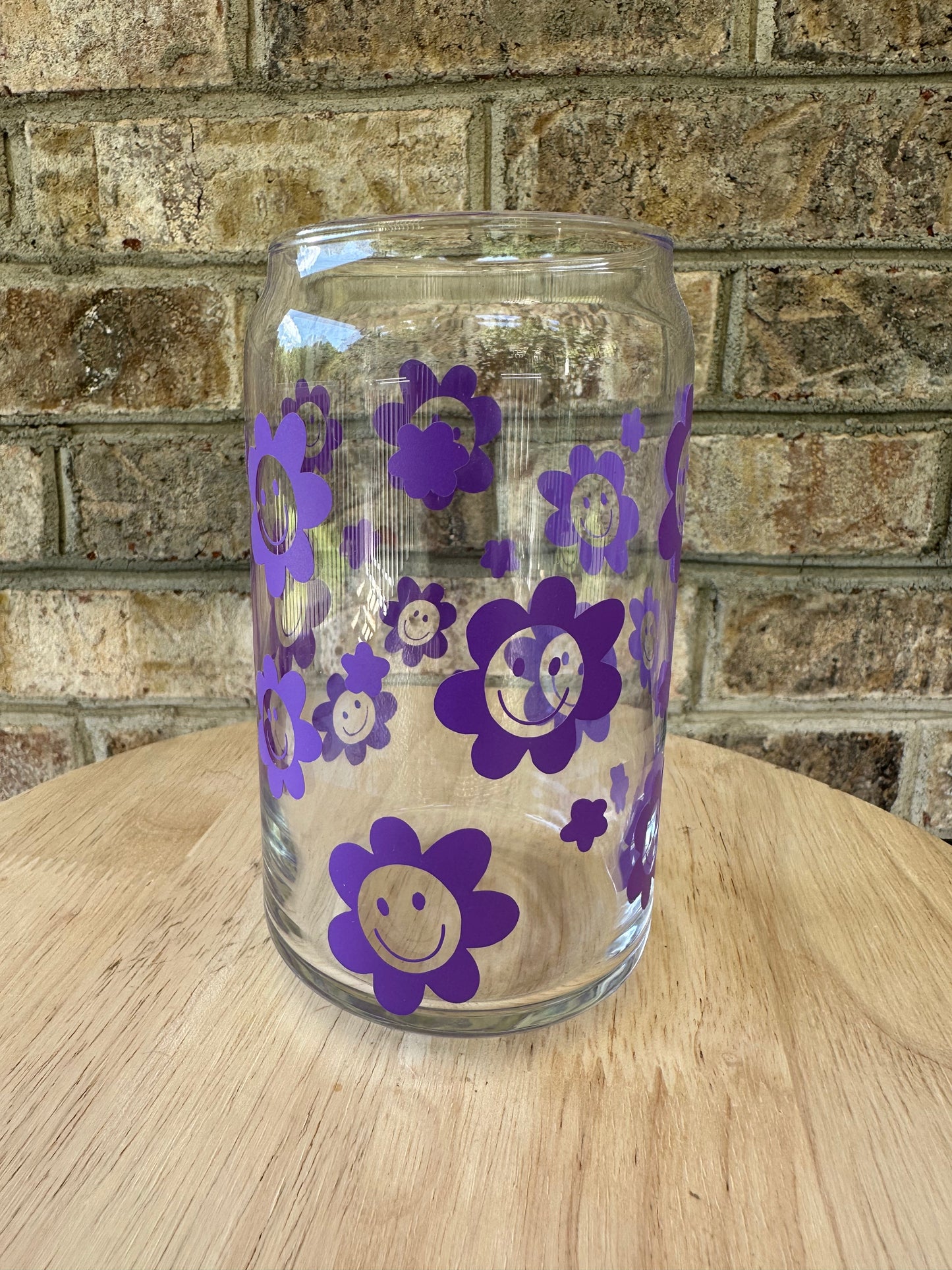 Smiley Flower- Purple