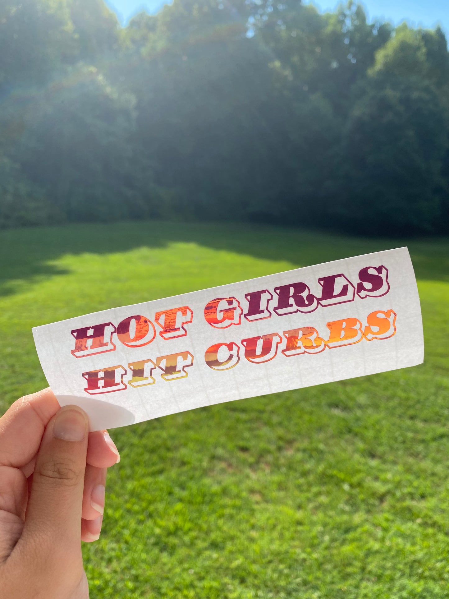 Hot Girls Hit Curbs Car Decal