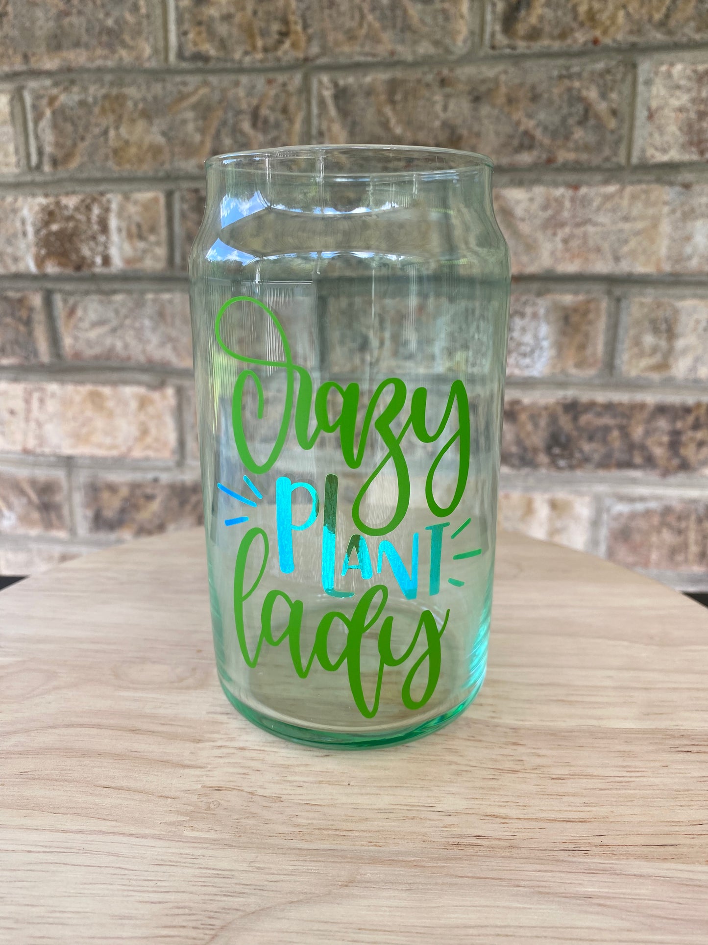 Plant Mom on Green Cup-Green Holographic