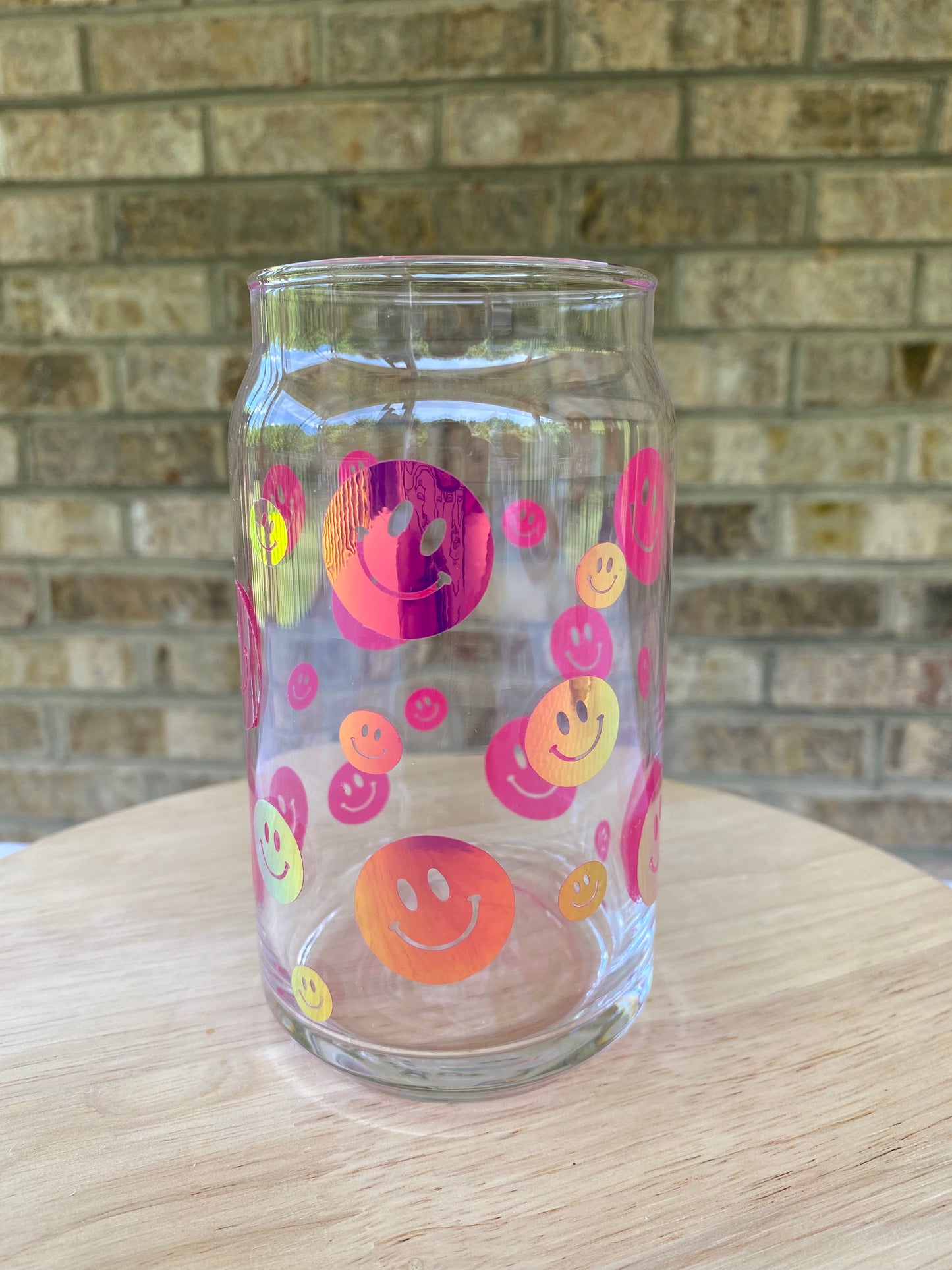 Smiley-Fuchsia Holographic