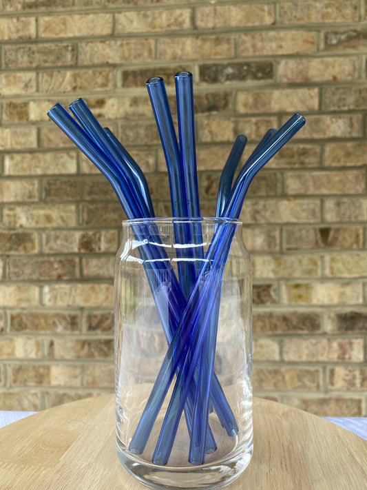 Glass Straw-Purple/Dark Blue