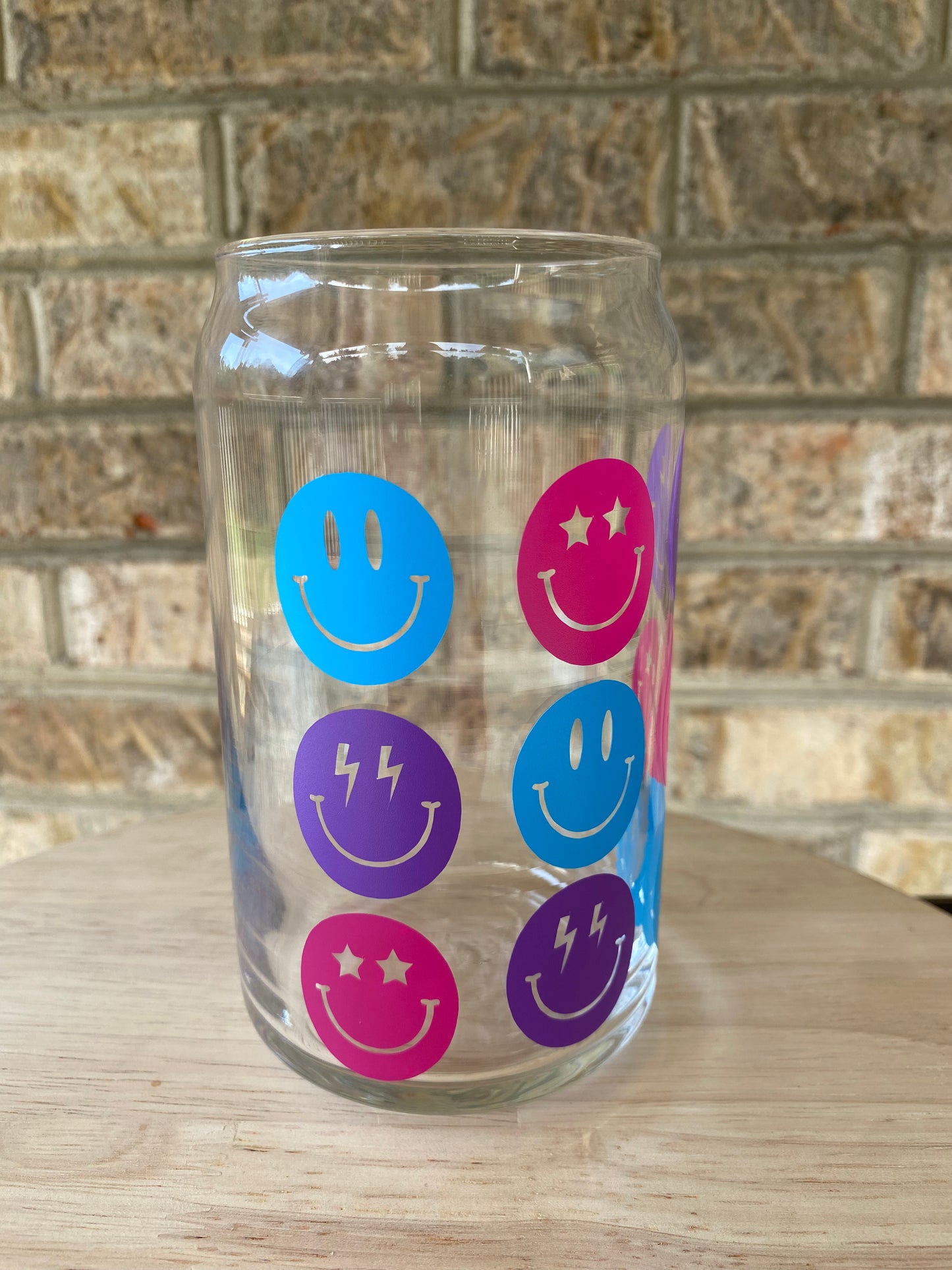 Smiley 3x3- Blue, Hot Pink, Purple